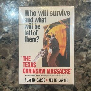 NWT OFFICIALLY LICENSED Texas Chainsaw Massacre Playing Cards Collectors Horror
